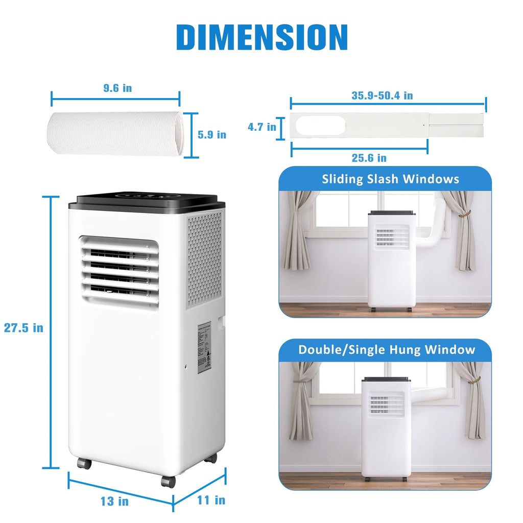 8,000BTU Portable Air Conditioner with Remote Control O757192