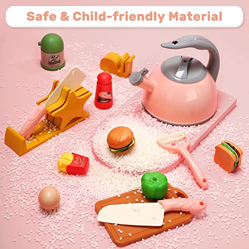 Pretend Play Kitchen Toy with Cookware and Play Food K64042