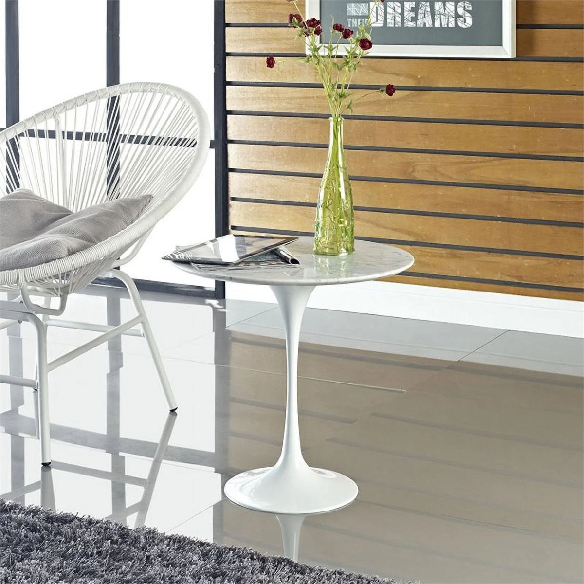Round Modern Marble End Table J67723
