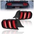 Left & Right Taillight Brake Lamp Assembly Clear Lens Black Housing S321