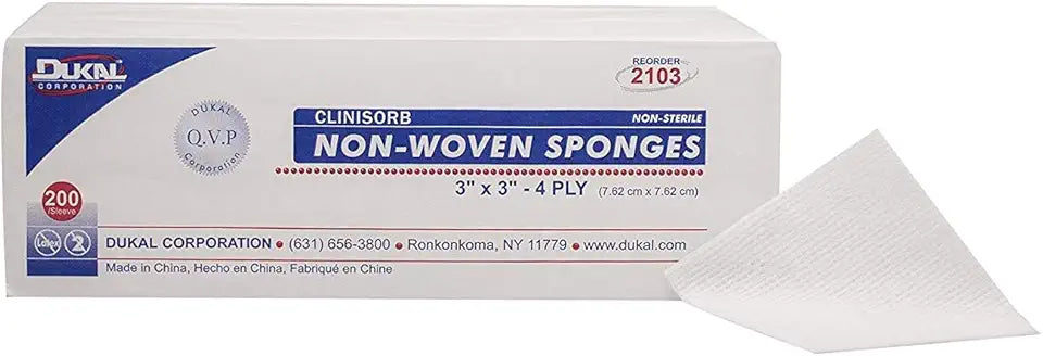 Non Woven 4-Ply Non Sterile Sponge, Pack of 4000 J937858
