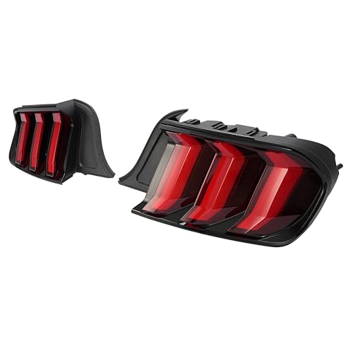 Left & Right Taillight Brake Lamp Assembly Clear Lens Black Housing S321