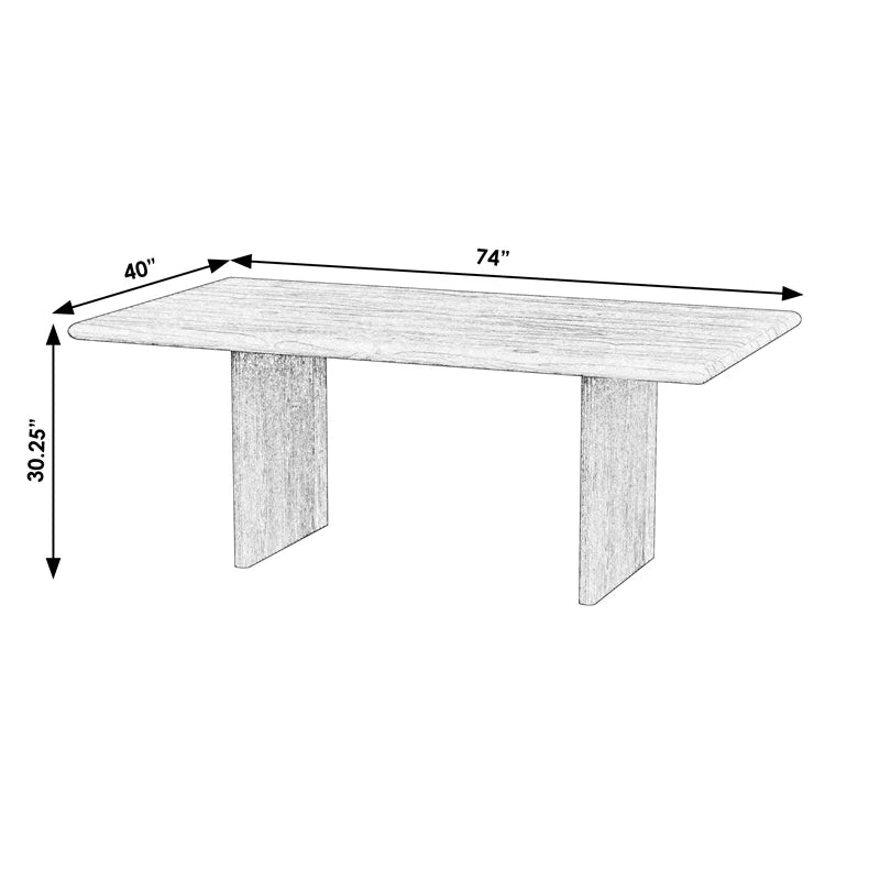 Wood Dining Table in Brown F314