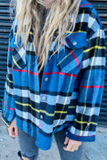 Plaid Patchwork Turndown Collar Outerwear D1948