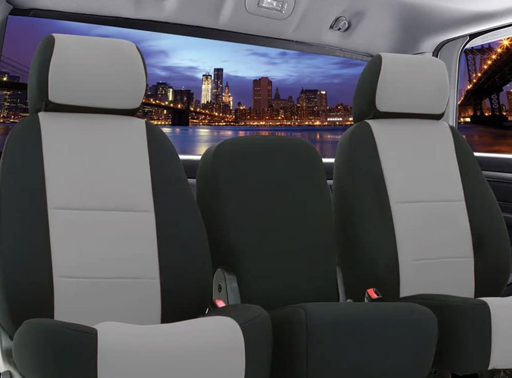 Custom Fit Dodge Ram 1500 2500 3500 Pickup Truck Neoprene Front Seat Covers Gray Black Q376135