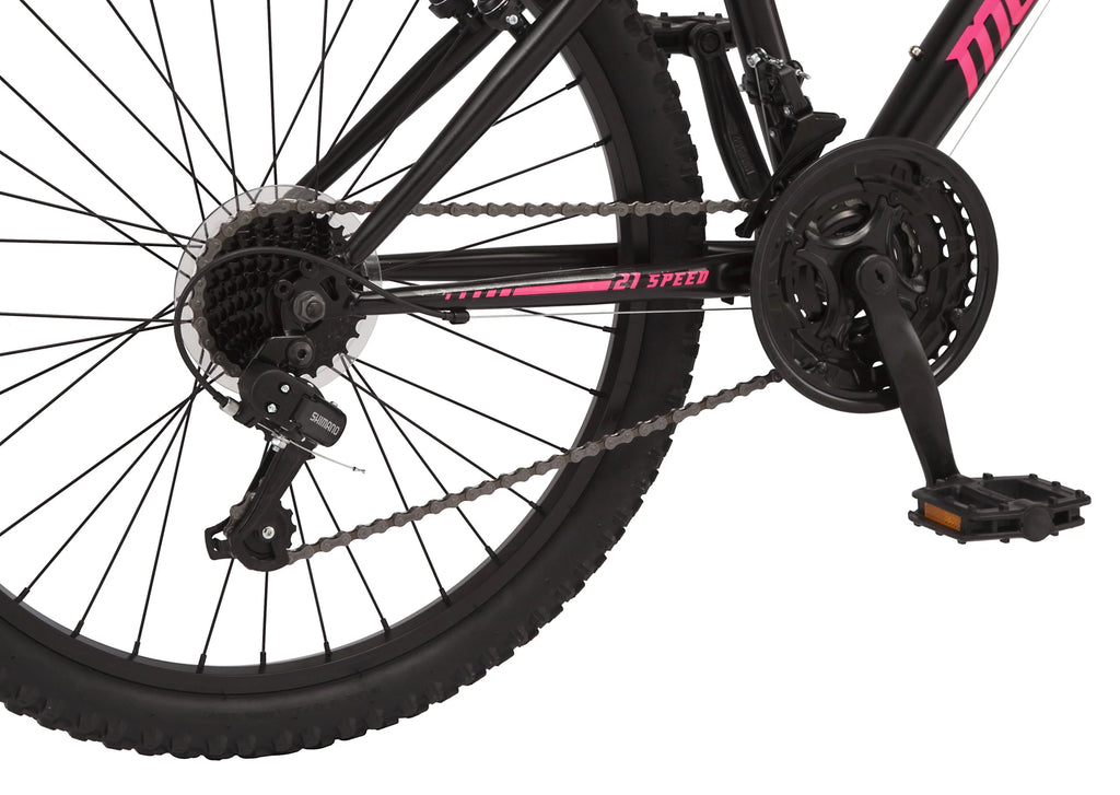 Black 24-in. 21 Speeds Mountain Bike Y6949