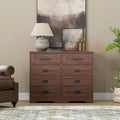 2 Pack 3 Drawers Rustic Brown Side Table V473
