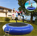 Inflatable Round Water Trampoline with Electric Inflator and 4-Step Ladder I792