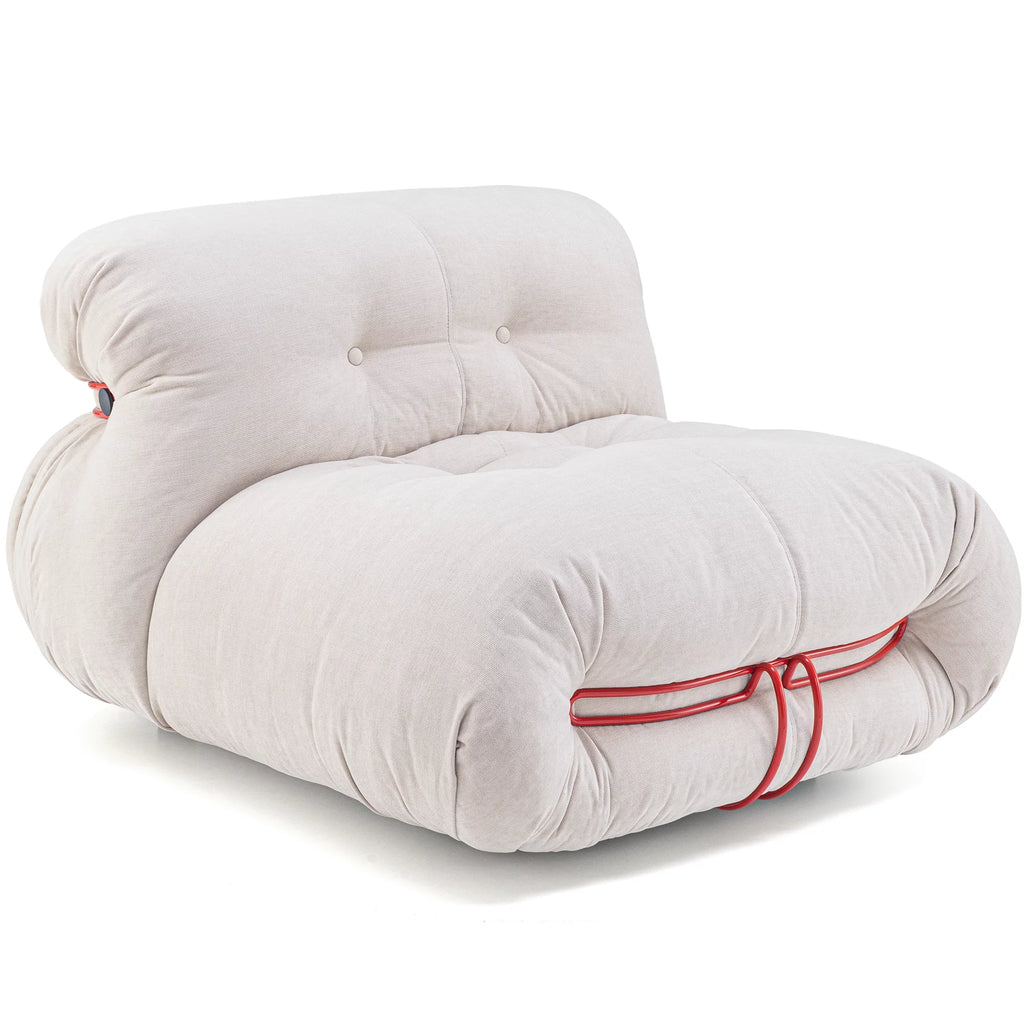 White Armless Bean Bag Sofa B260689