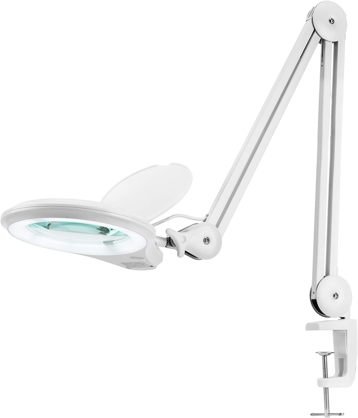1,200 Lumens Dimmable LED Magnifying Lamp with Clamp, 5 Diopter, 5 Inches Lens, Gray U2059