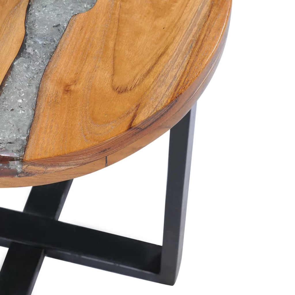 Solid Teak Wood and Polyresin Coffee Table Z285