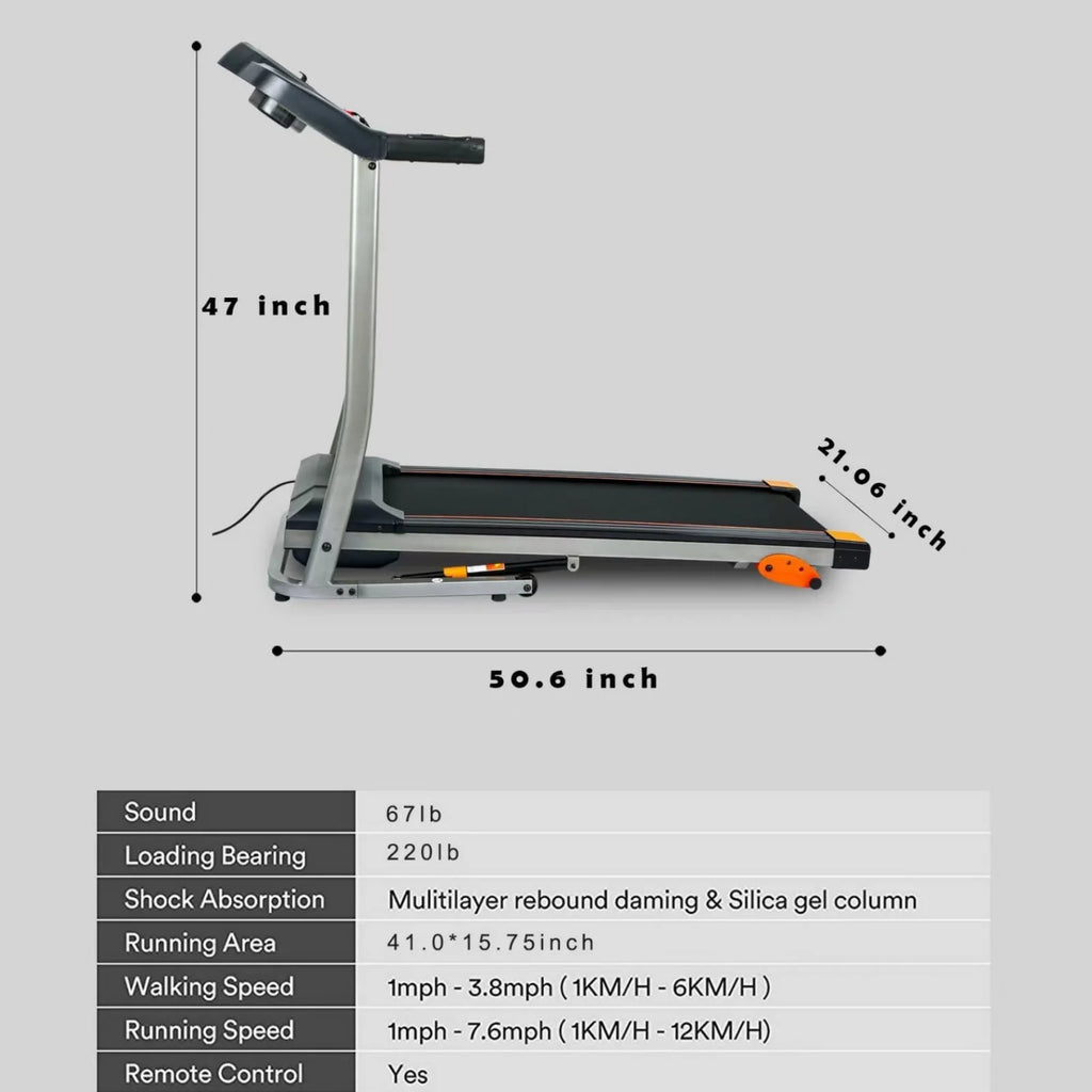 Folding Treadmill with Adjustable Incline N131687