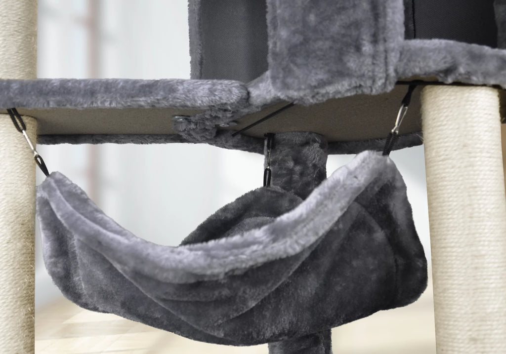 39.37" Cat Tree Cat Tower with Condo and Hammock V68115