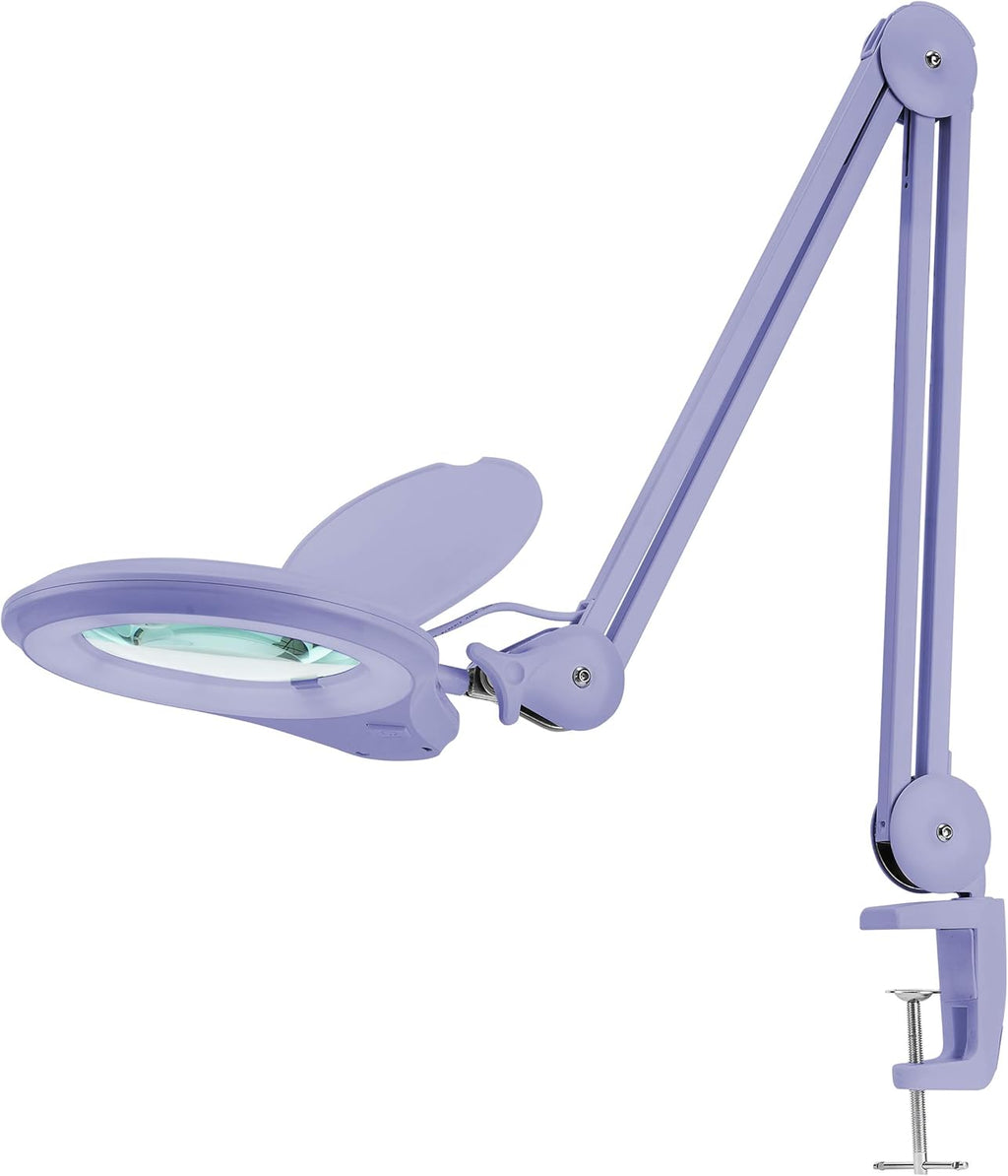 1,200 Lumens Dimmable LED Magnifying Lamp with Clamp, 5 Diopter, 5 Inches Lens, Gray U2059