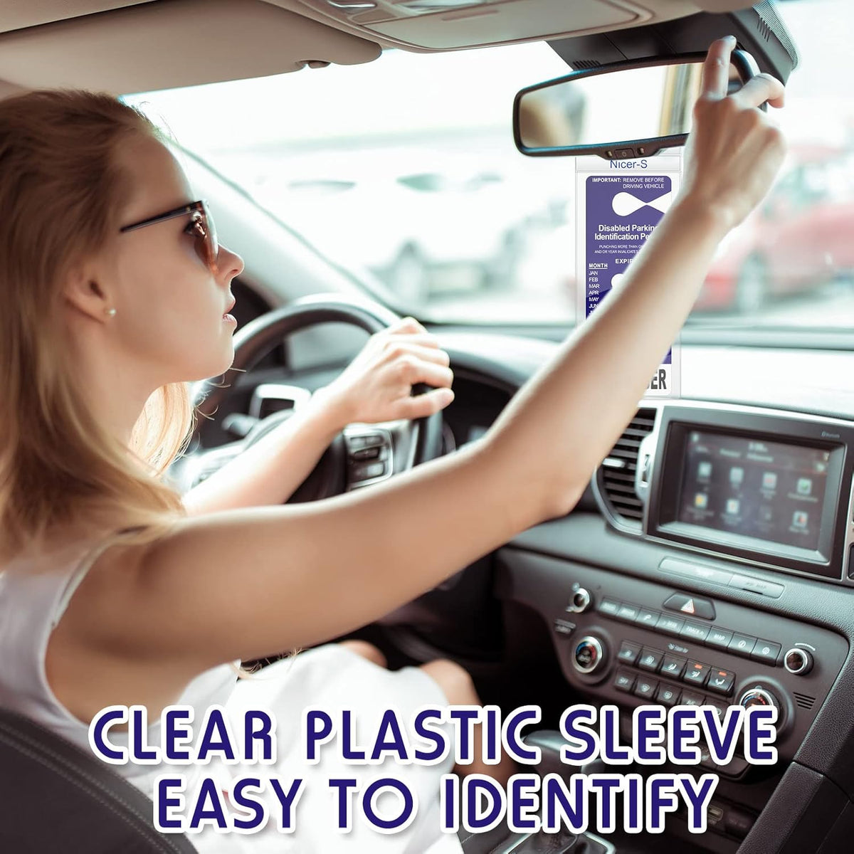 Transparent PVC Handicap Parking Placard Holder 11.8 x 5 Inch 6 Pieces Y8044