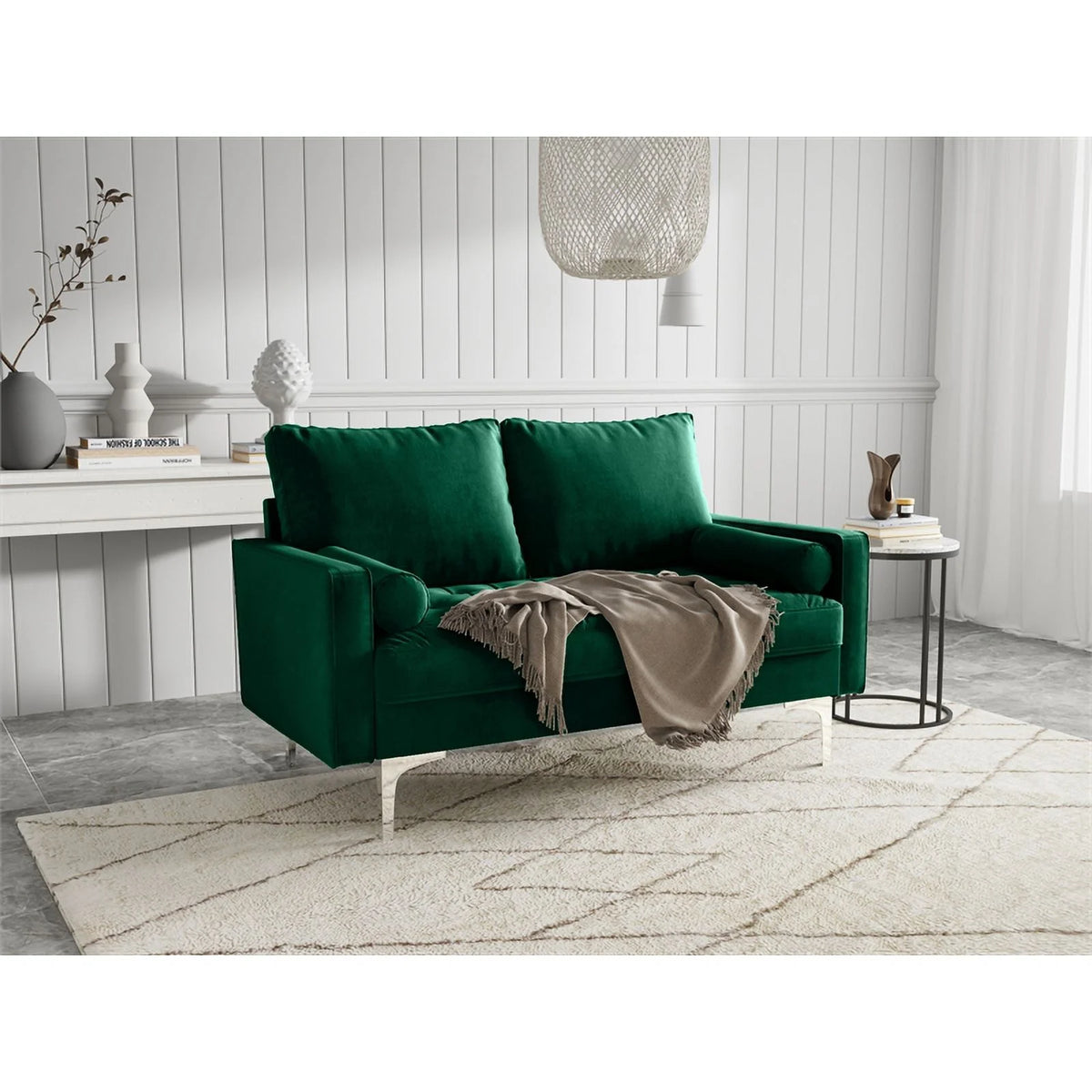 Green Velvet Loveseat A1400