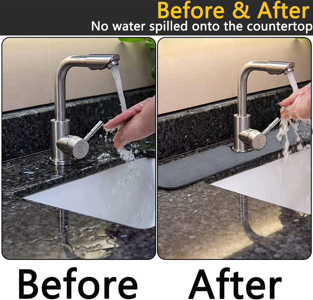 Absorbent Faucet Mat 24.8'' x 5.1'' 4 Pieces F131446