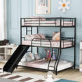 Twin Over Full/Twin Bunk Bed with Staircase Storage Shelves Drawers White G206