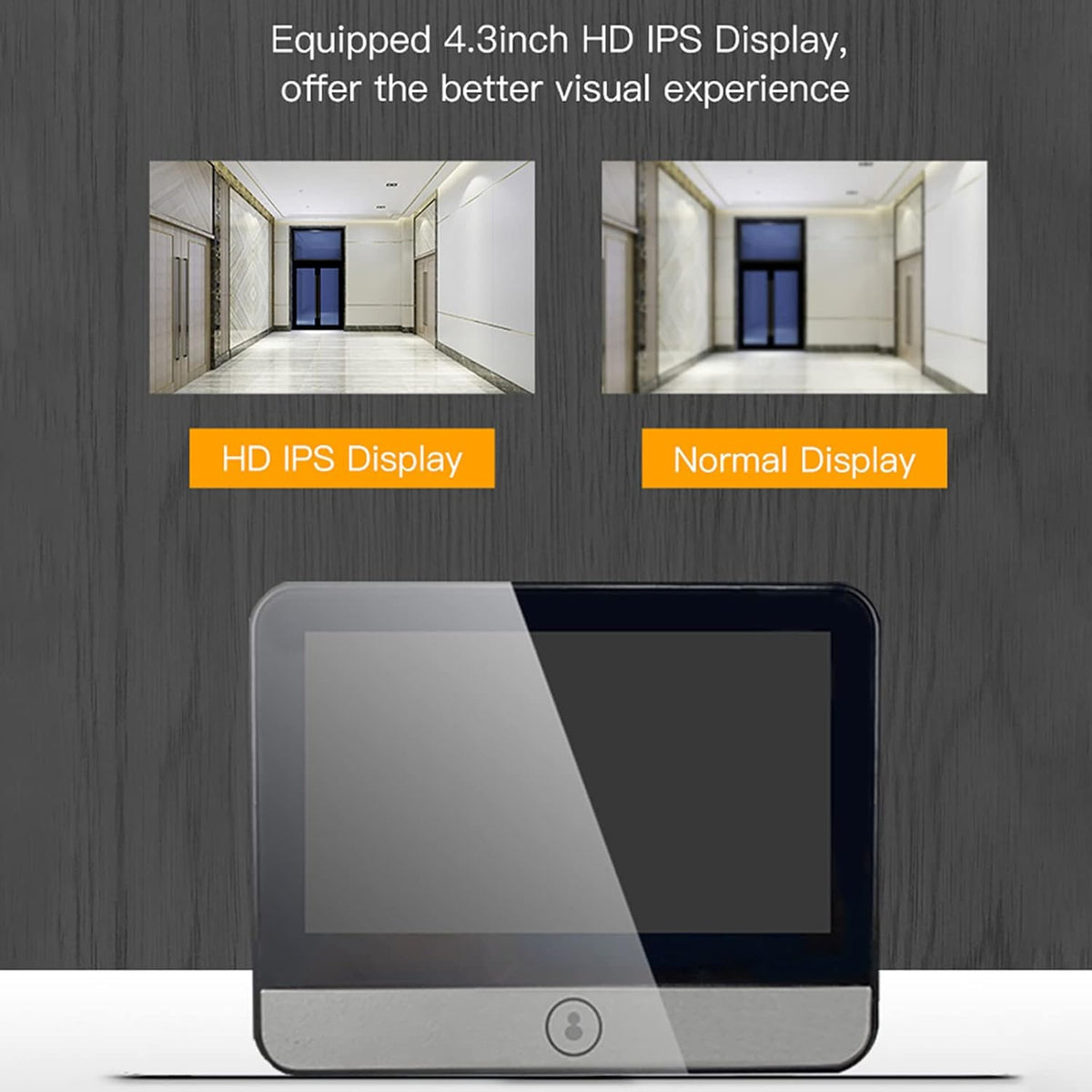 Digital Peephole Door Viewer WiFi Doorbell Camera 1080P Video Intercom 4.3 inch Monitor X677734