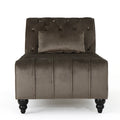Gray Tufted Velvet Chaise Lounge R3168