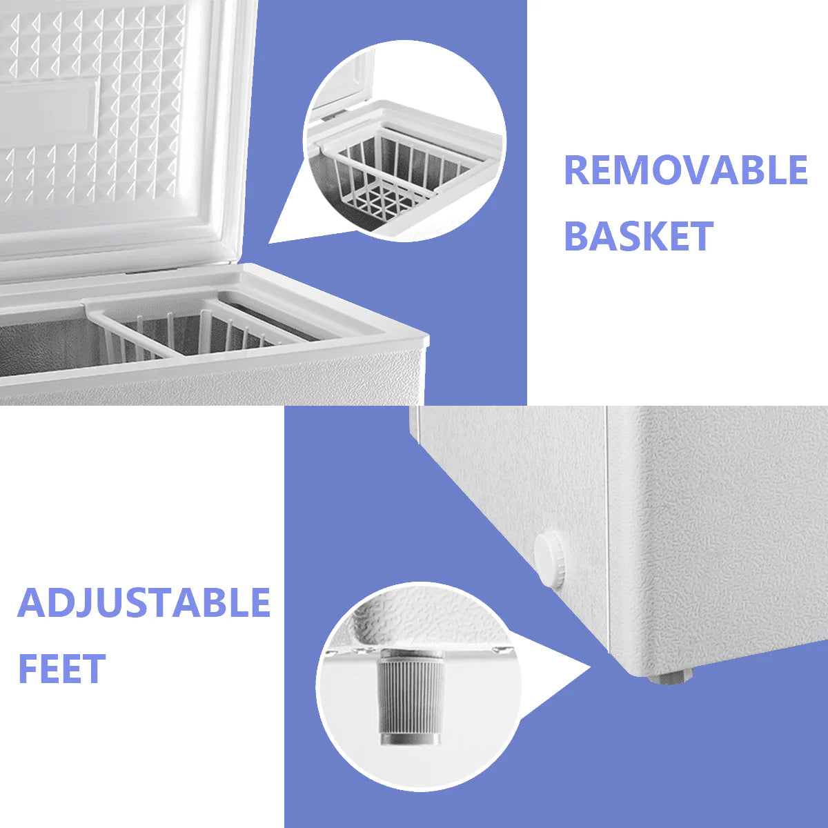 5.0 Cu. ft White Chest Freezer with Storage Basket L51321