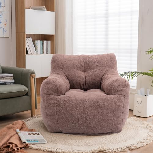 White Tufted Bean Bag Chair Y860