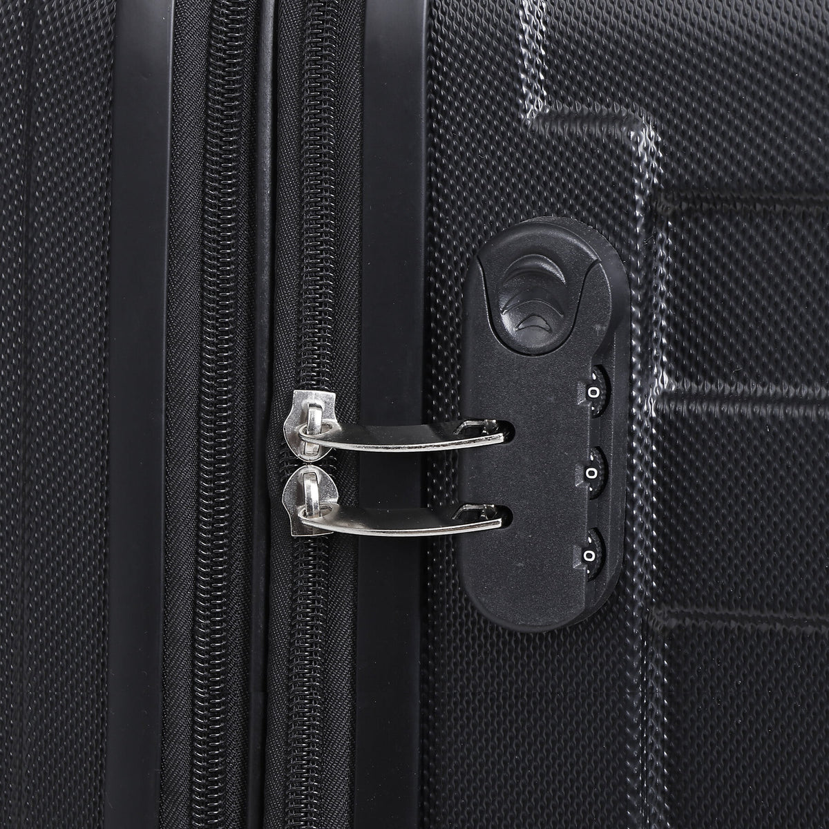 3pcs Black Spinner Luggage Suitcase Set L485556