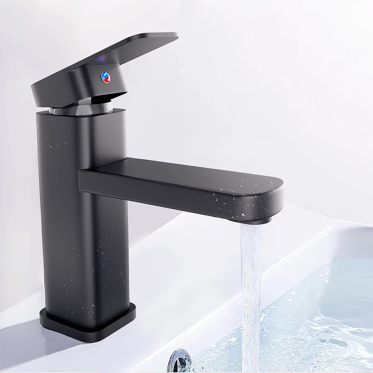 2Pack Single Handle Black Bathroom Sink Faucet B13398