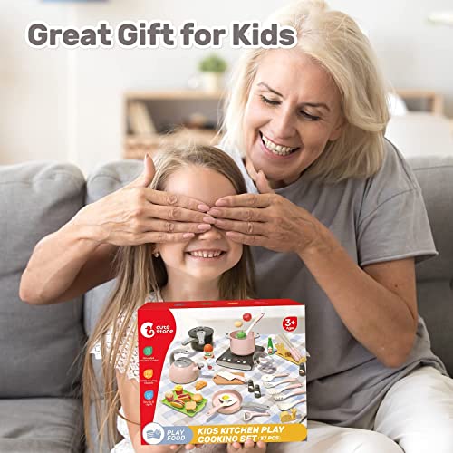 Pretend Play Kitchen Toy with Cookware and Play Food K64042