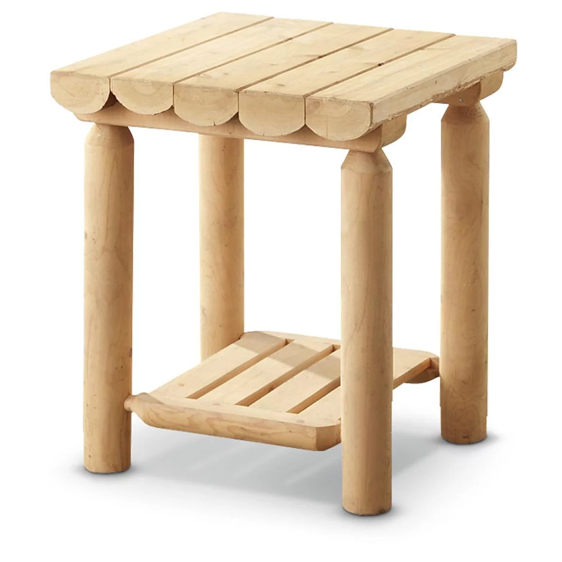 Cedar Log Side Table Nightstand Z4723