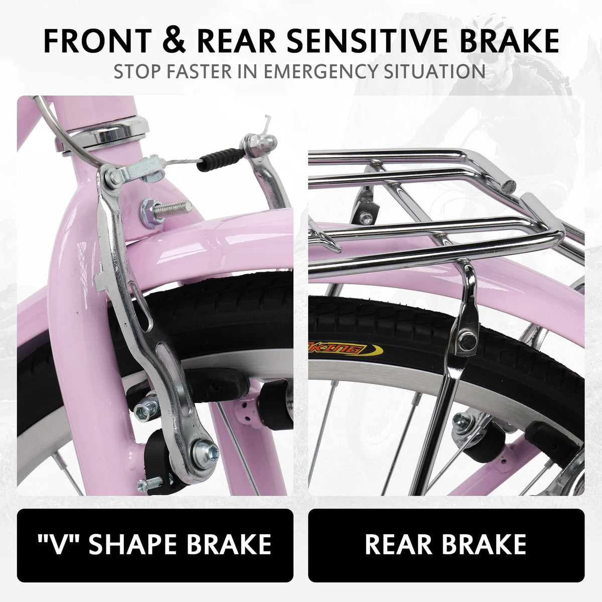 Pink 26in 7 Speed City Bike O36684