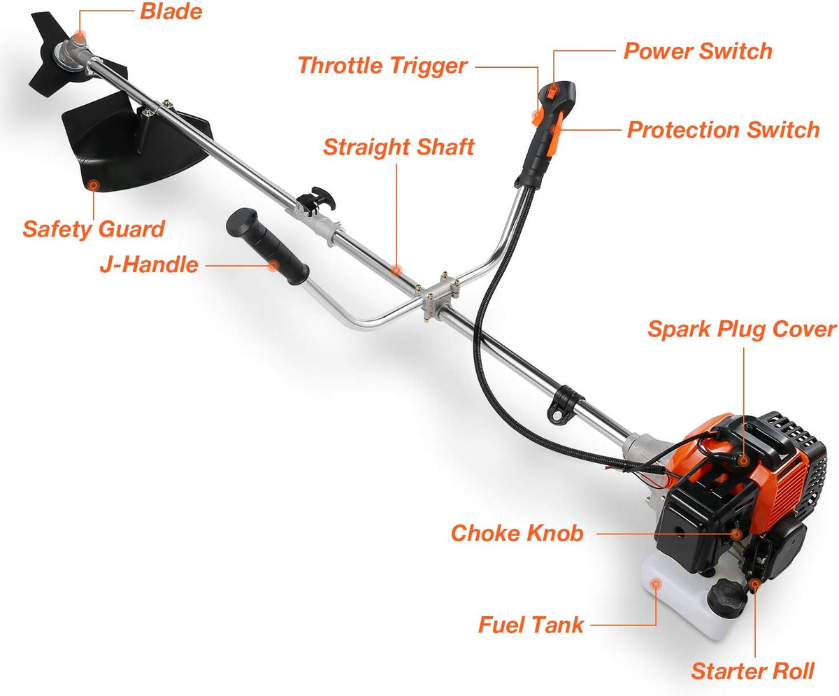 2-in-1 Gas Powered 18 Inch Straight Shaft String Trimmer H62017