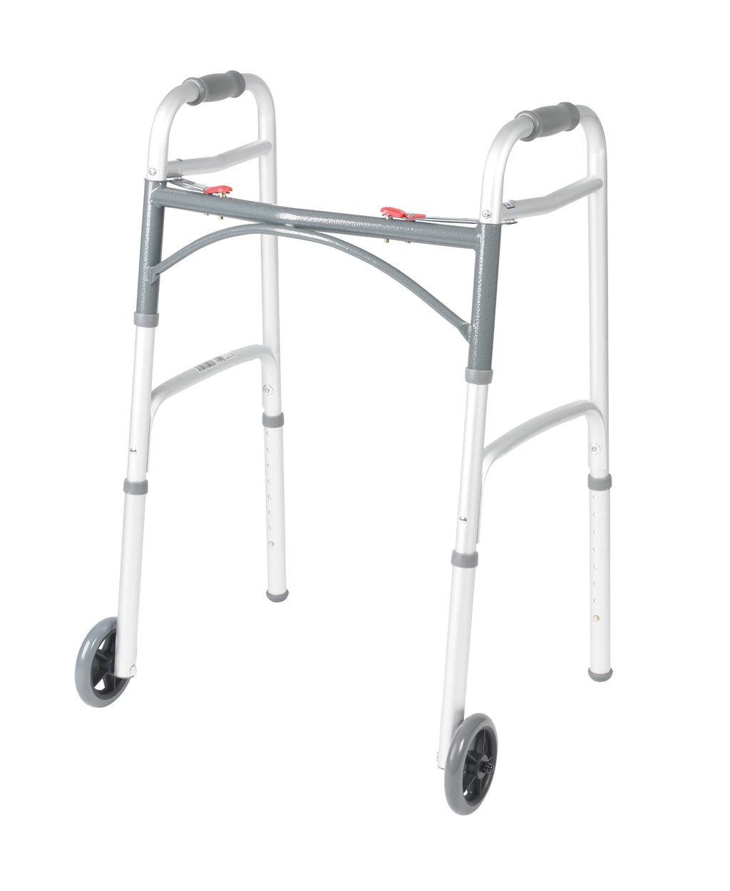 Two Button Folding Walker with 5 Wheels B632