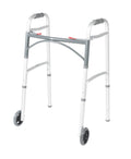 Two Button Folding Walker with 5 Wheels B632