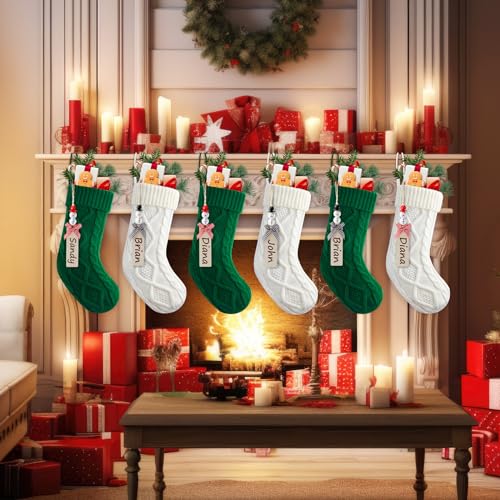 18 Inches 6 Pack Knitted Christmas Stockings H7041