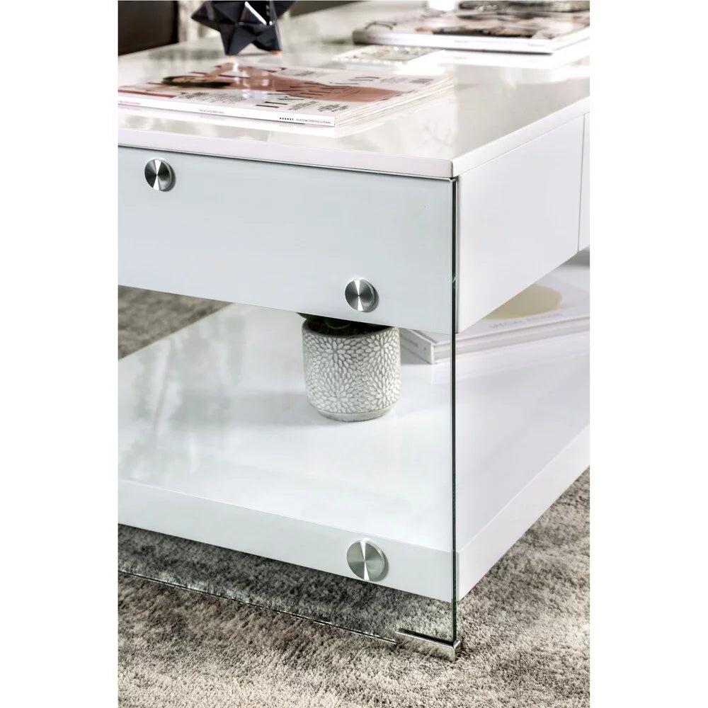 Glass 1-Shelf Coffee Table V670118