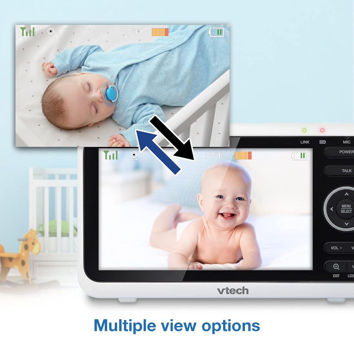 Video Monitor with 5 Screen, 2 Cameras, Night Vision U95397
