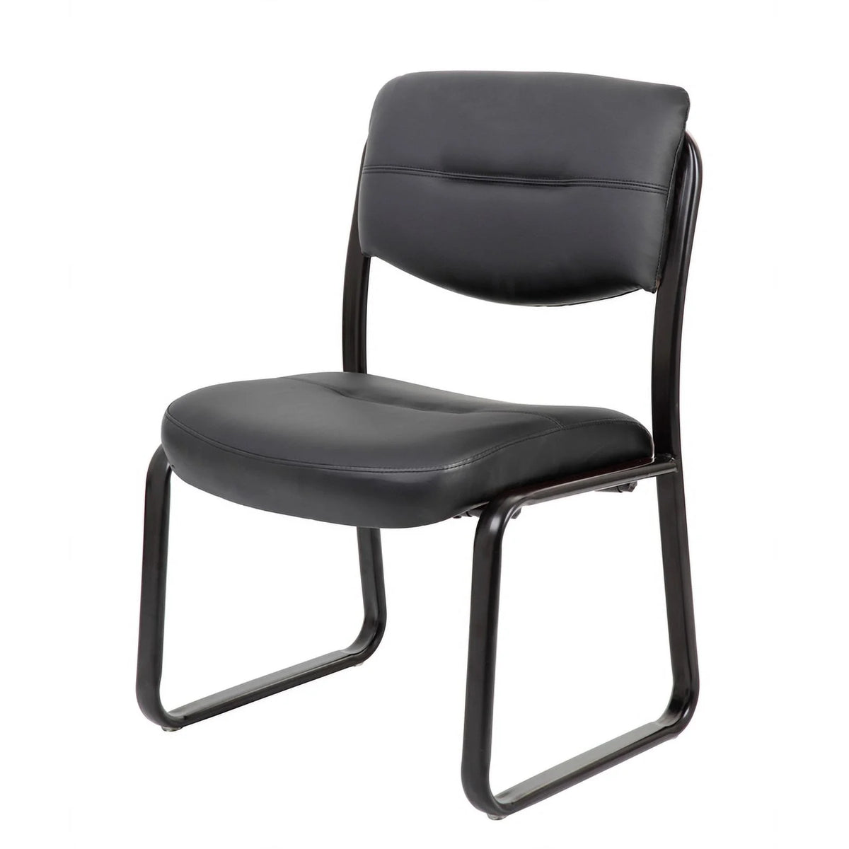 Black Leather Guest Chair P976