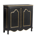 Black Storage Cabinet with 2 Doors W198
