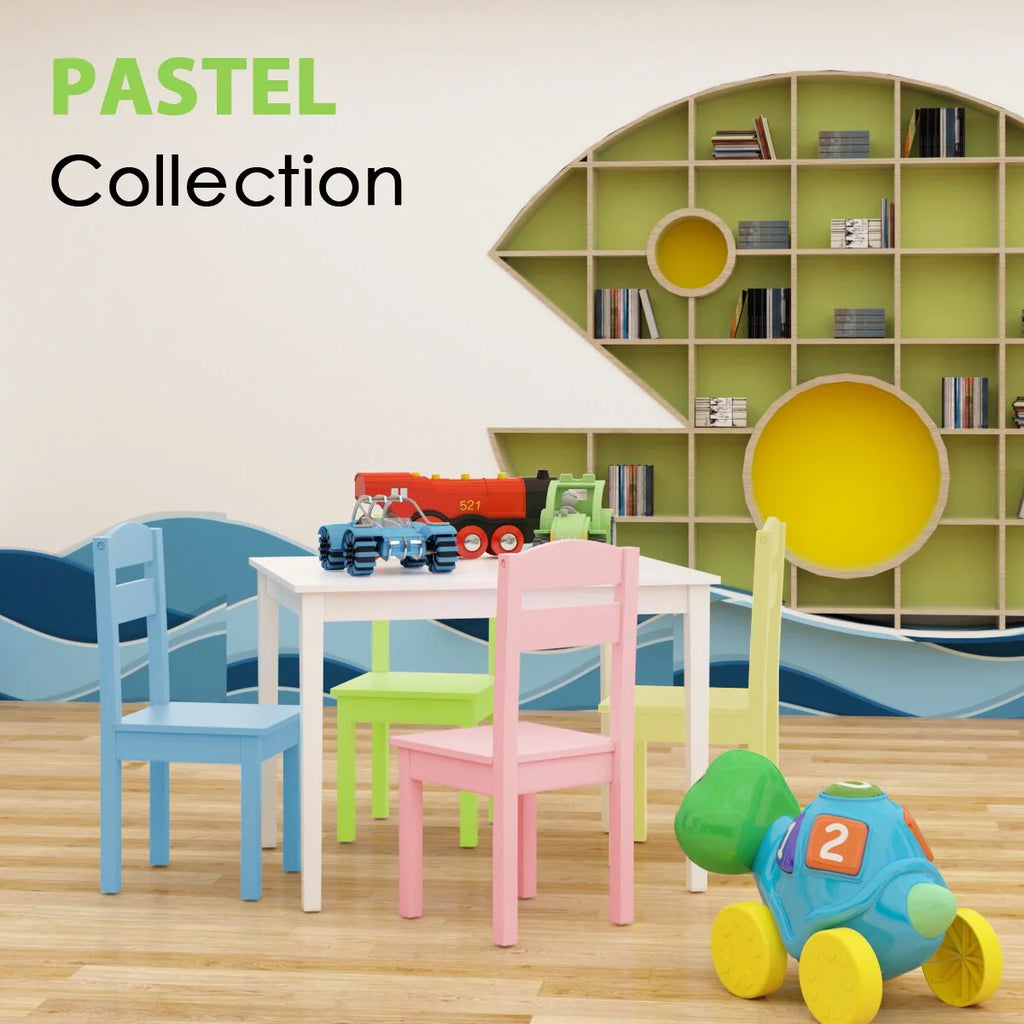 5 Piece Kids Wood Table Chair Set H345861