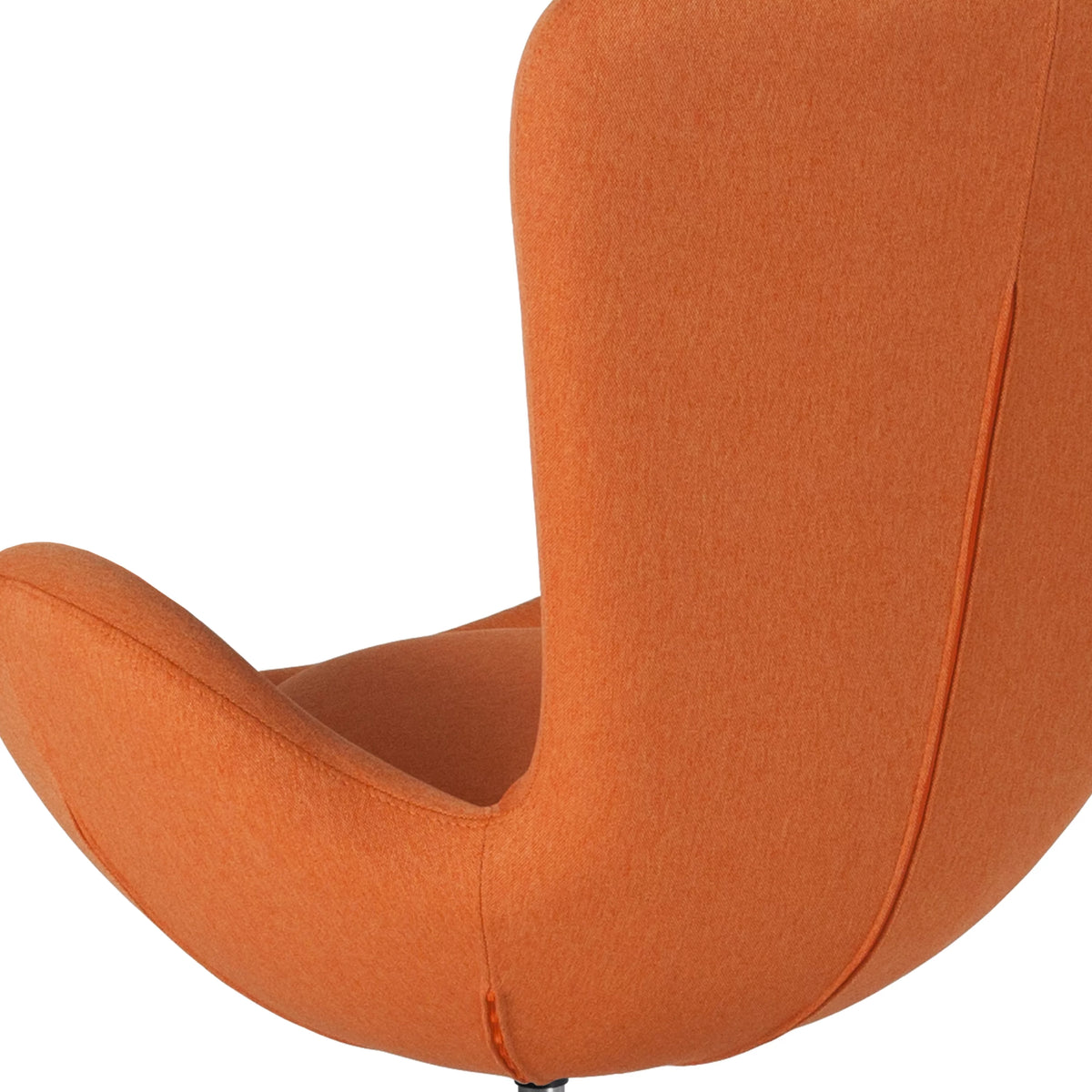 Orange Fabric Upholstered Swivel Lounge Chair F1490