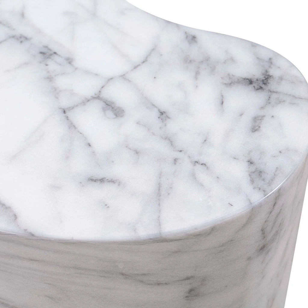 White Marble Side Table N654660