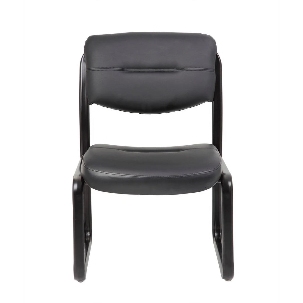 Black Leather Guest Chair P976