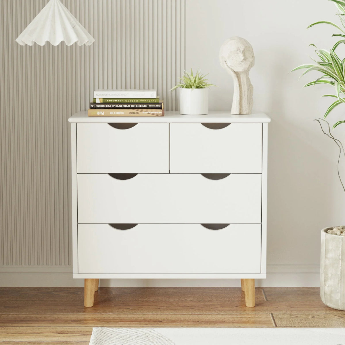 White 6 Drawer Wood Dresser Y2234