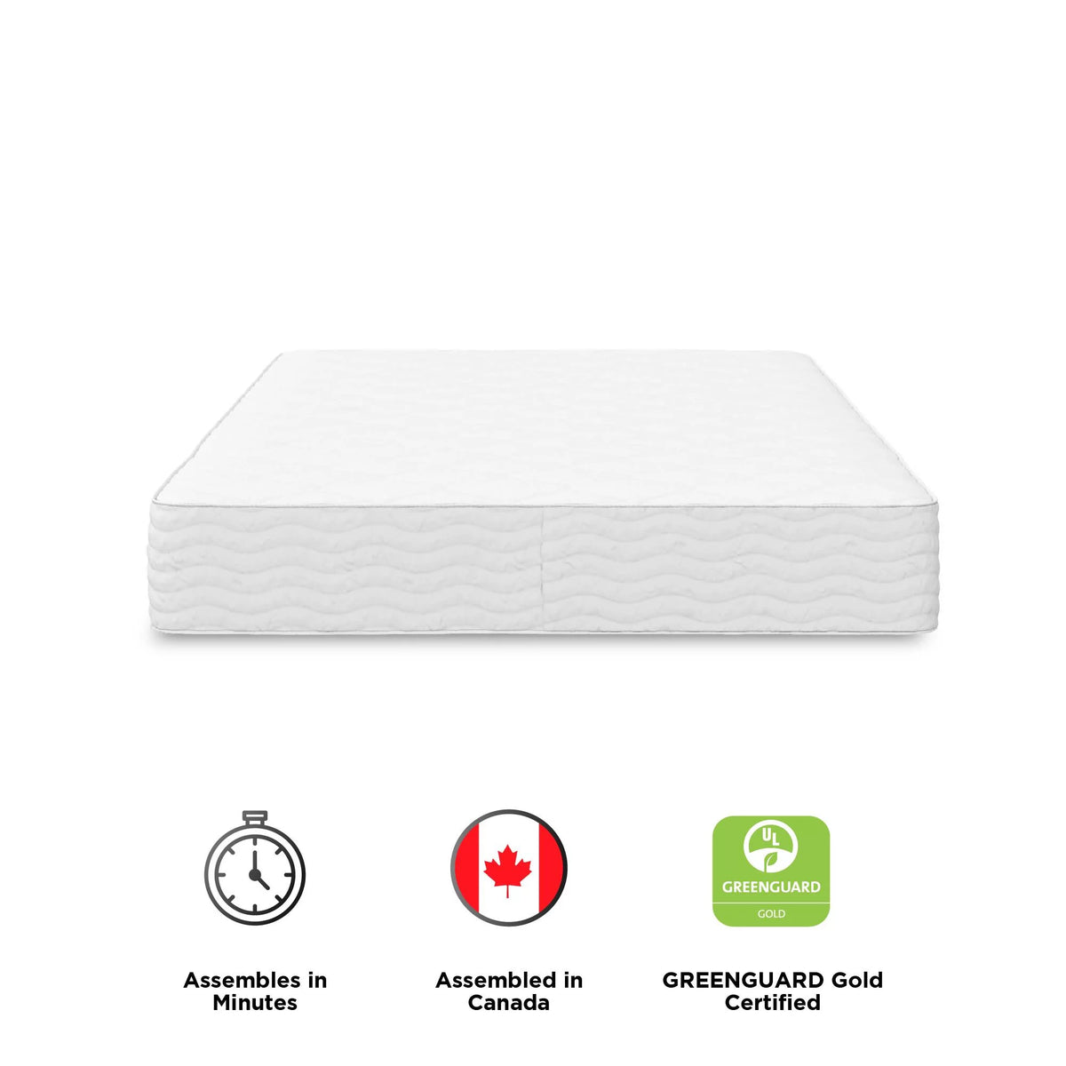 6 Inch Polyester Fill Mattress, Twin Size S6398