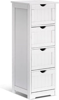 White 4 Drawer Wood Bathroom Storage Cabinet I816