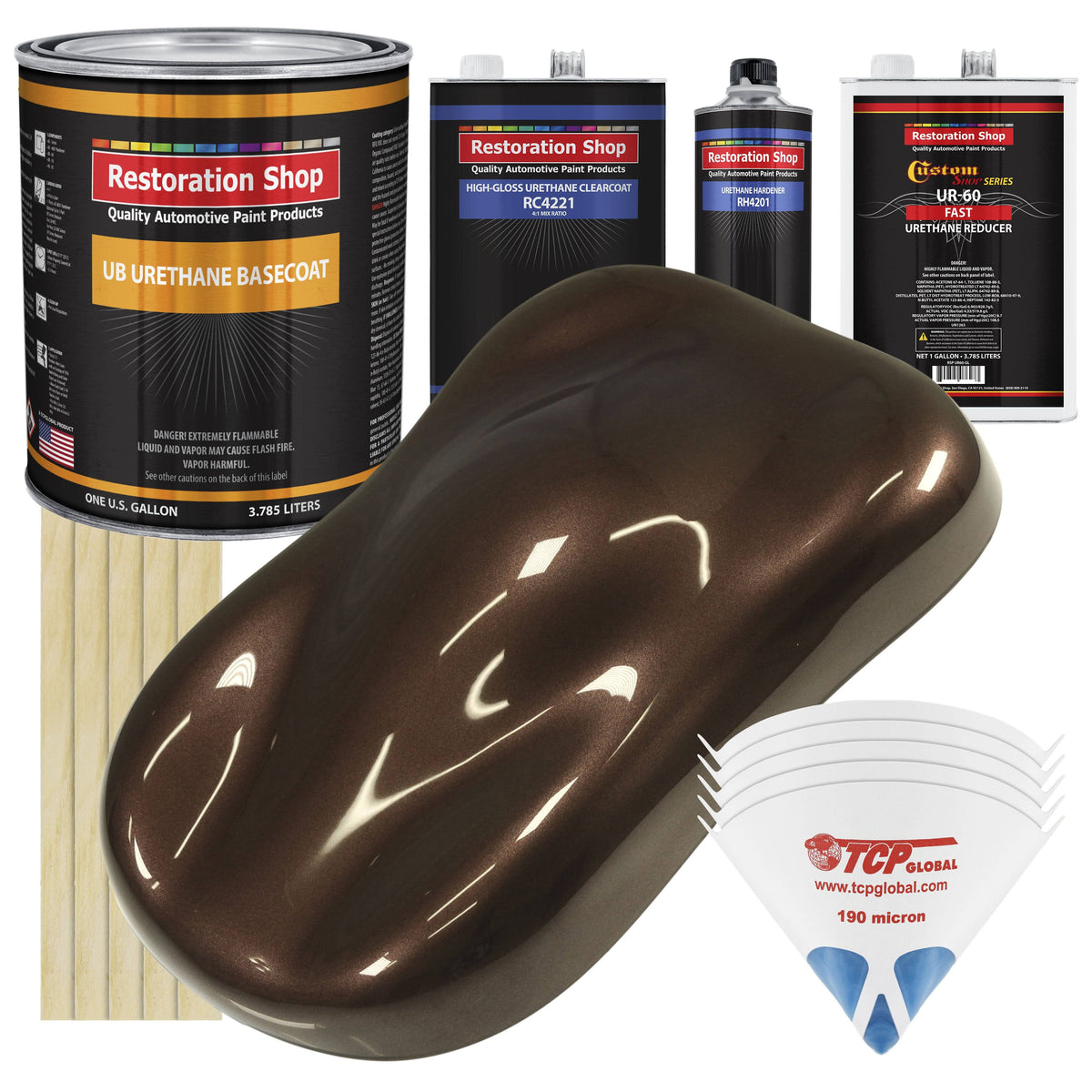 Mahogany Brown Metallic Urethane Car Paint Z6184