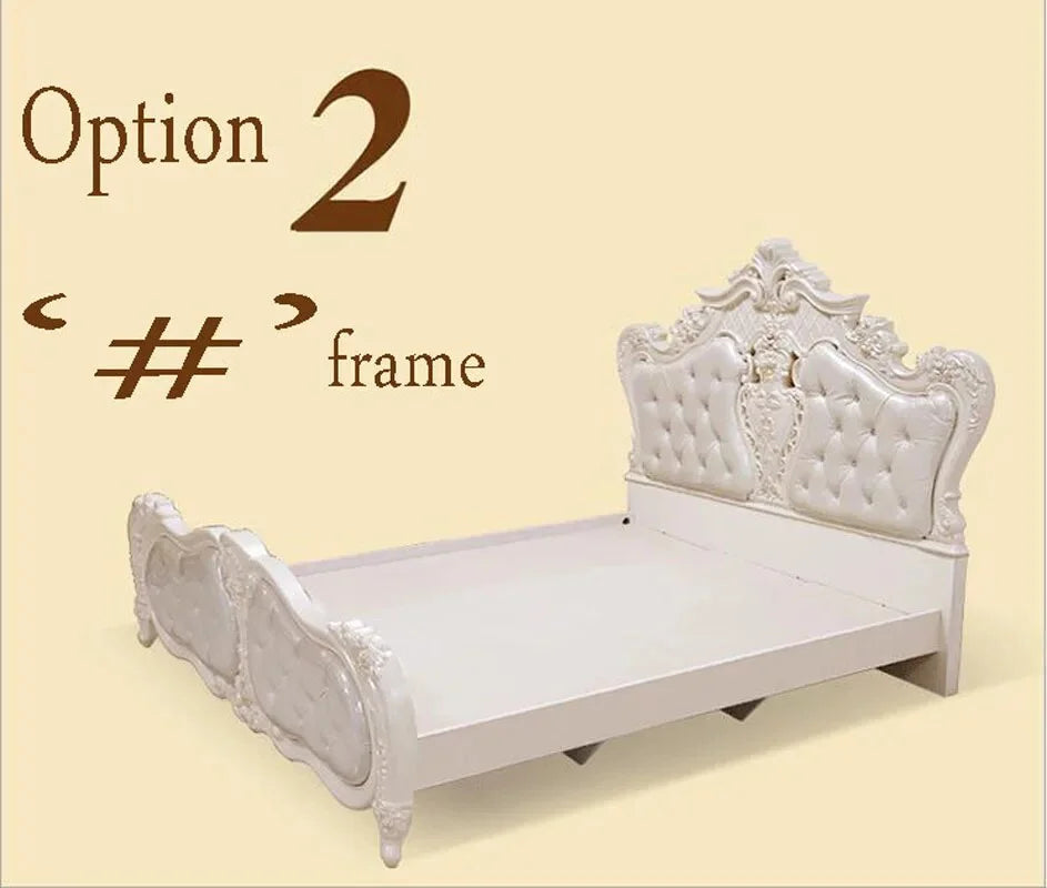 Solid Wood Leather Bed P89894