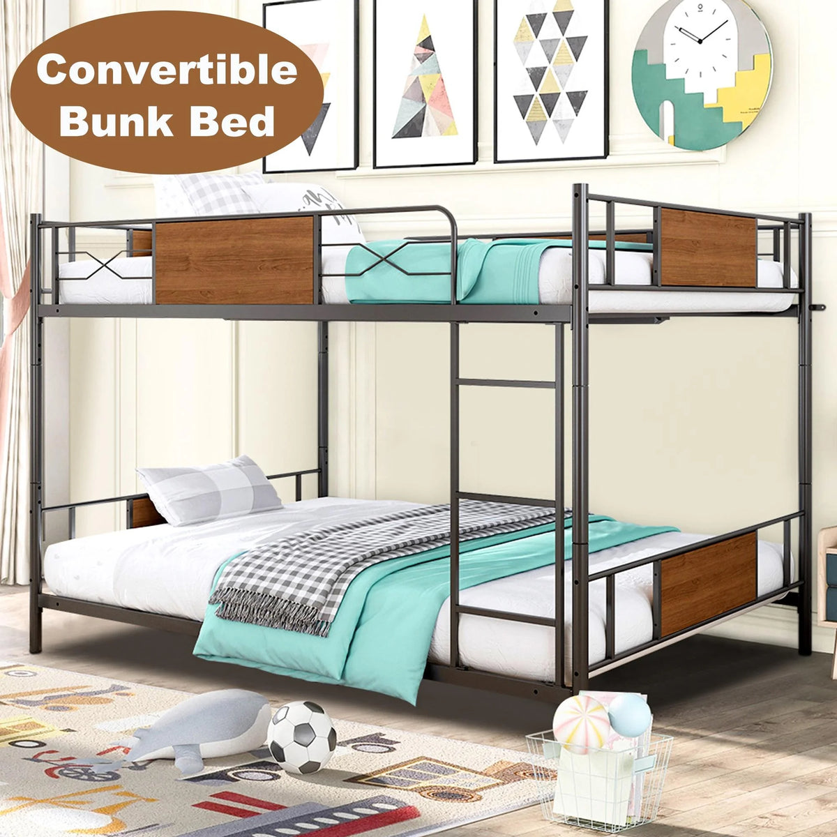 Full over Full Metal Bunk Beds J5968
