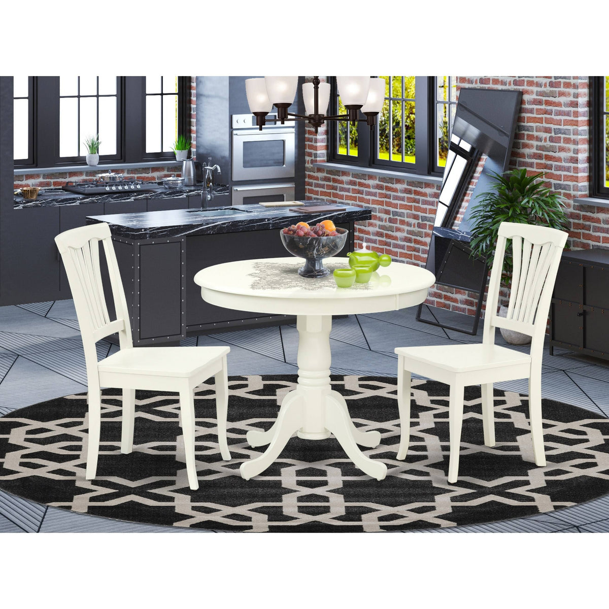 5 Pc Round 36 Inch Table and 4 Chairs H5326